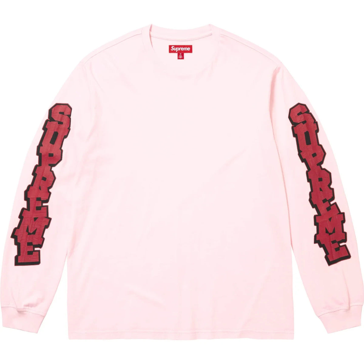Supreme Cracked Sleeve L/S Top Washed Pink