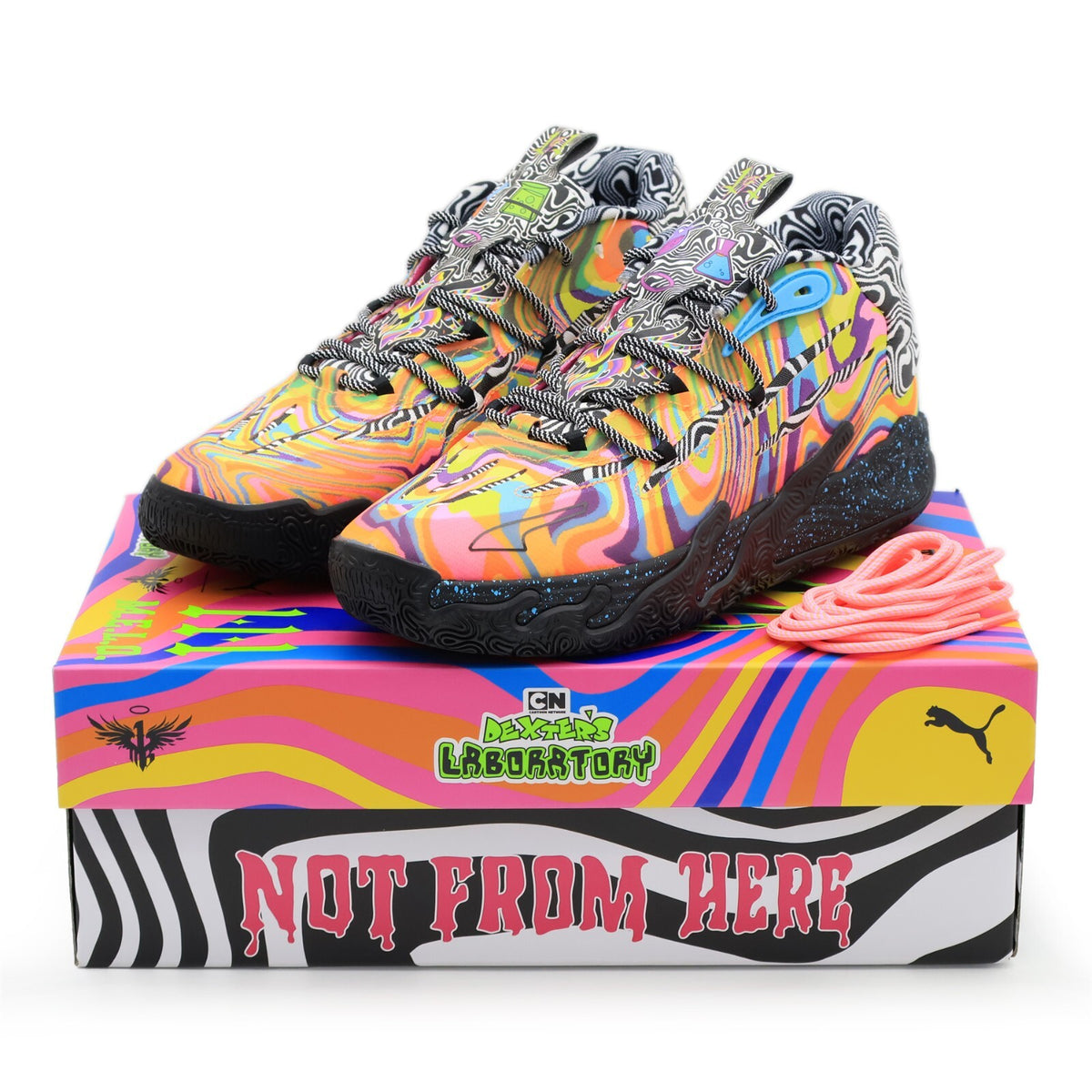 379330-01 Dexterâs Laboratory Puma MB.03 Poison Pink Fluro Orange Pes (Men's)