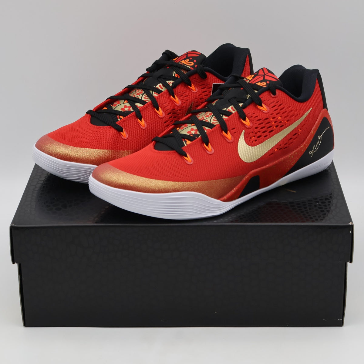 IH1400-600 Nike Kobe 9 Low Protro EM China University Red and Metallic (Men's)
