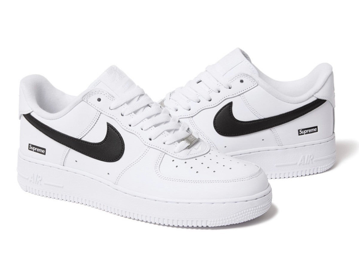 CU9225-102 Supreme Nike Air Force 1 Low White Black 25FW Week4 (Men's)