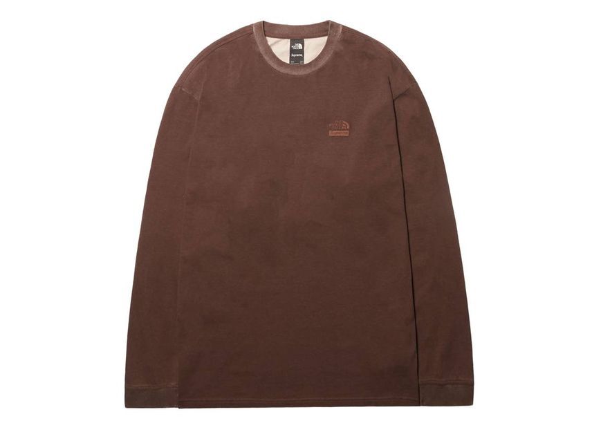 Supreme The North Face Pigment Printed L/S Top Brown