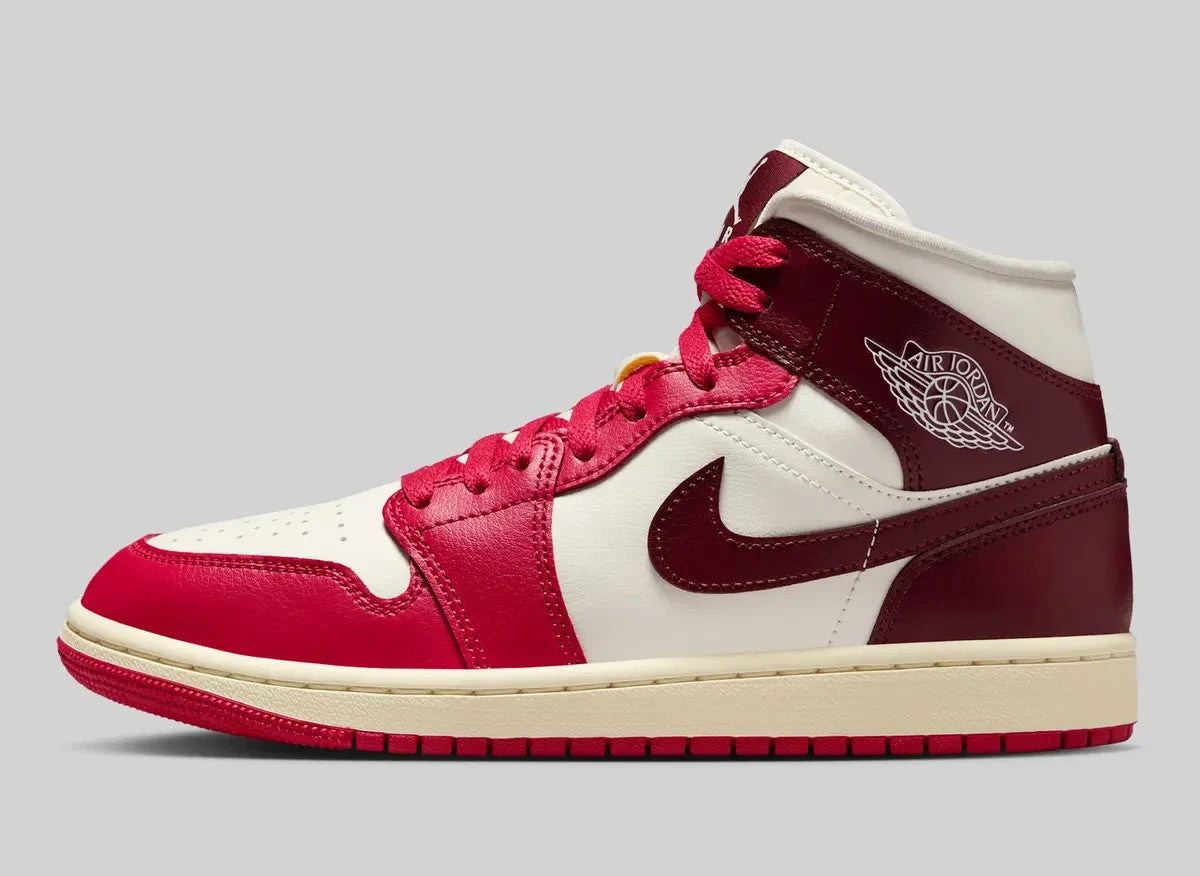BQ6472-119 Nike Women's Air Jordan 1 Mid Mystic Hibiscus (Women's)