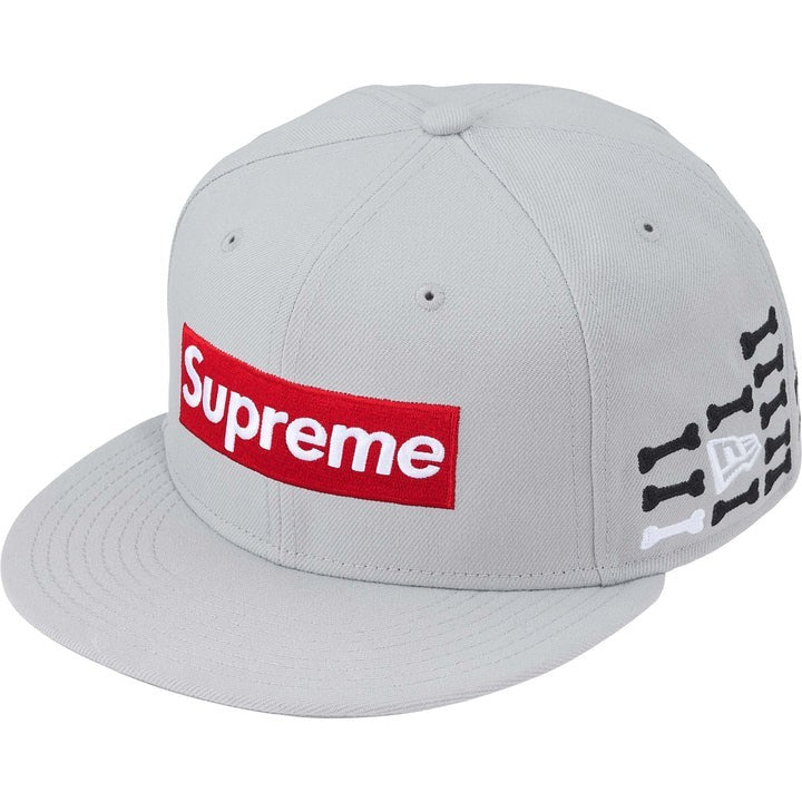 702646 Supreme Bones Box Logo New Era Grey