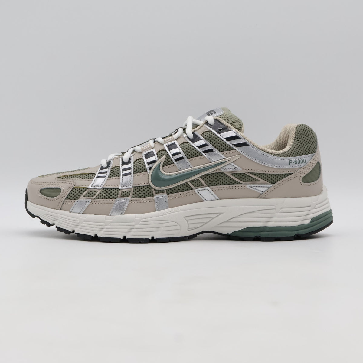 CD6404-203 Nike P-6000 Cream 2 Anthracite Metallic Silver Clay Green (Men's)