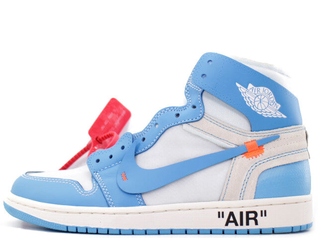 AQ0818-148 Off-White à Nike Air Jordan 1 High UNC White Dark Powder Blue (Men's)