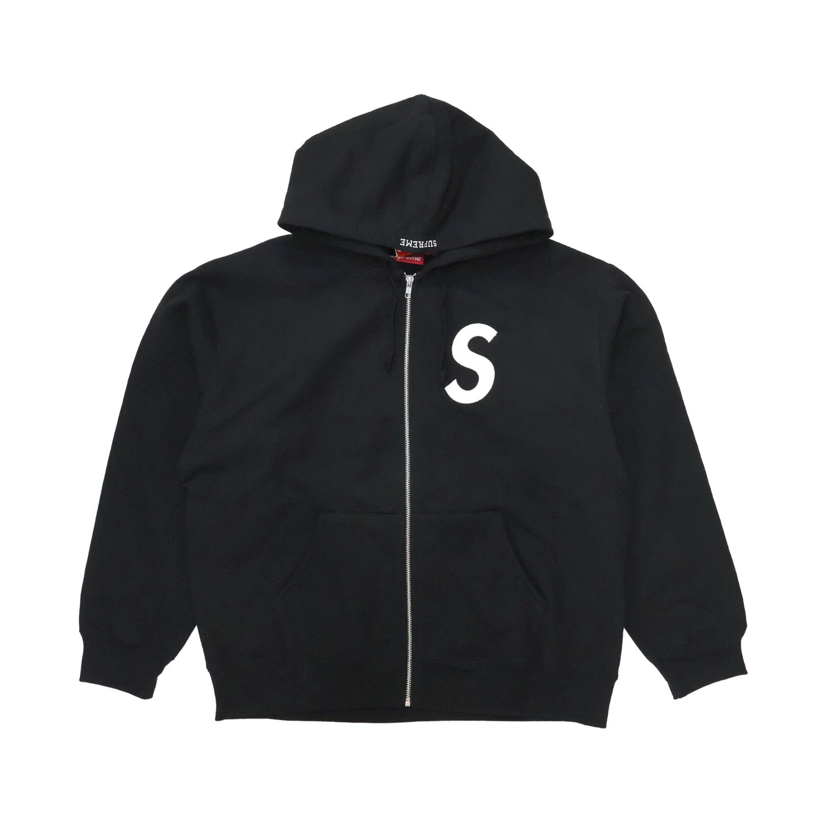 Supreme S Logo Zip Up Hooded Sweatshirt Black (FW24)