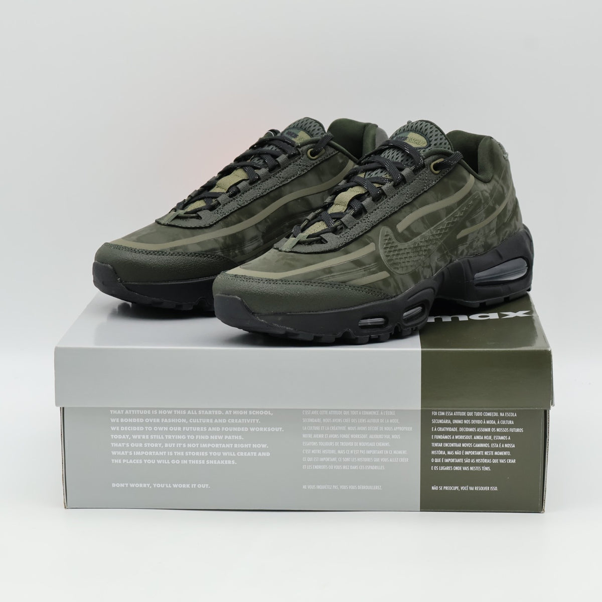 HQ0263-300 Worksout Nike Air Max 95 Big Bubble Uniform Medium Olive (Men's)