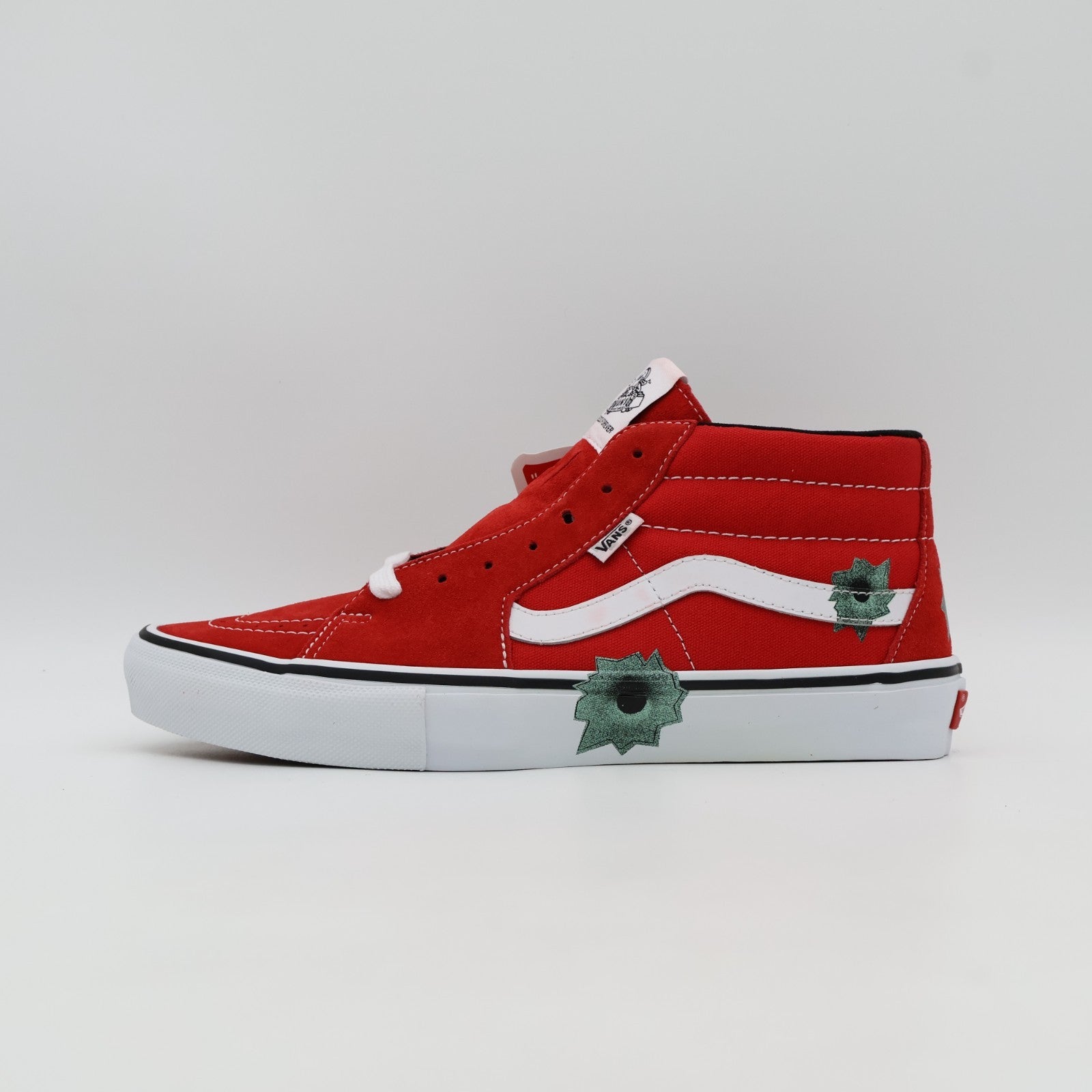 VN0A5KS1RED Nate Lowman Supreme Vans Skate Grosso Mid Bullet Hole Red (Men's)