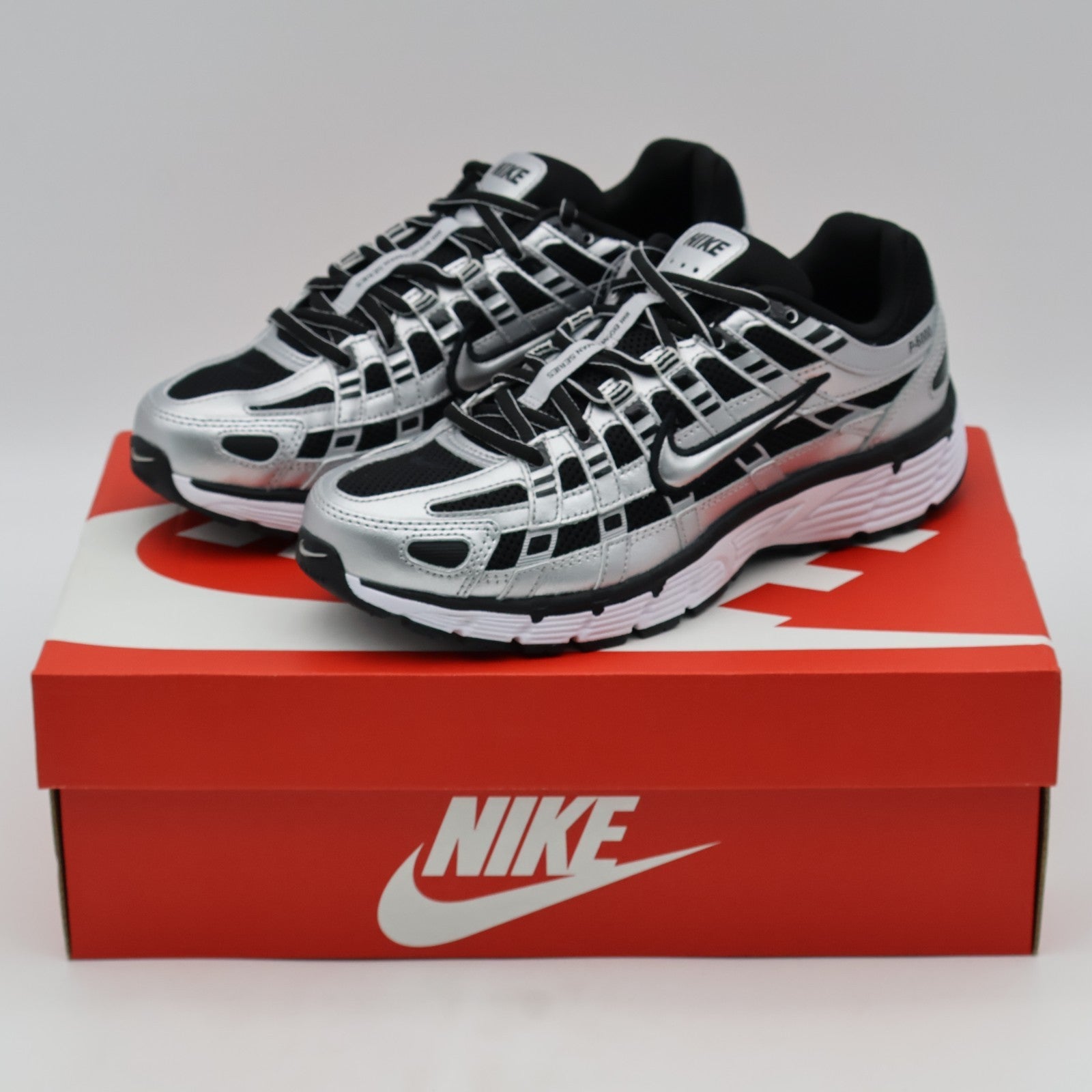 BV1021-013 Nike P-6000 Metallic Silver Black White Metallic Silver (Women's)