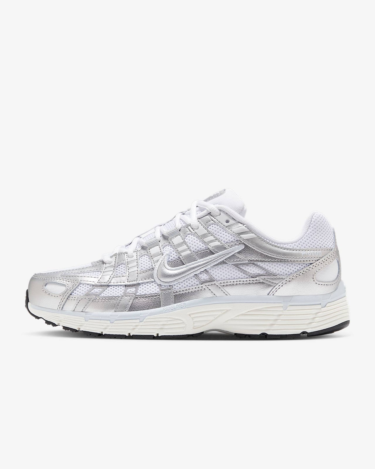 BV1021-106 Nike P-6000 White Blue Tint Sail Metallic Silver (Women's)