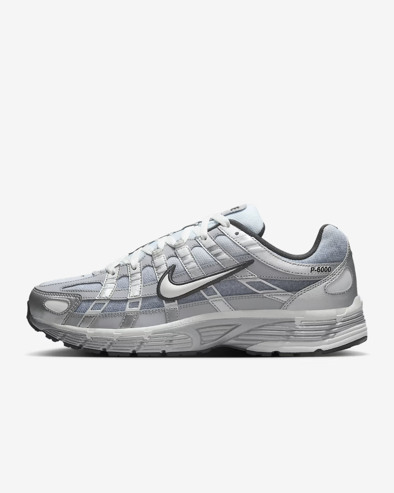 IH4465-095 Nike P-6000 Metallic Silver Wolf Grey Anthracite Summit White (Men's)
