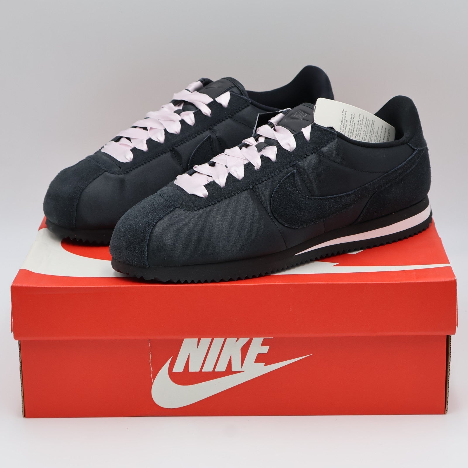 IH2014-010 Nike Cortez Satin Black Pink (Women's)