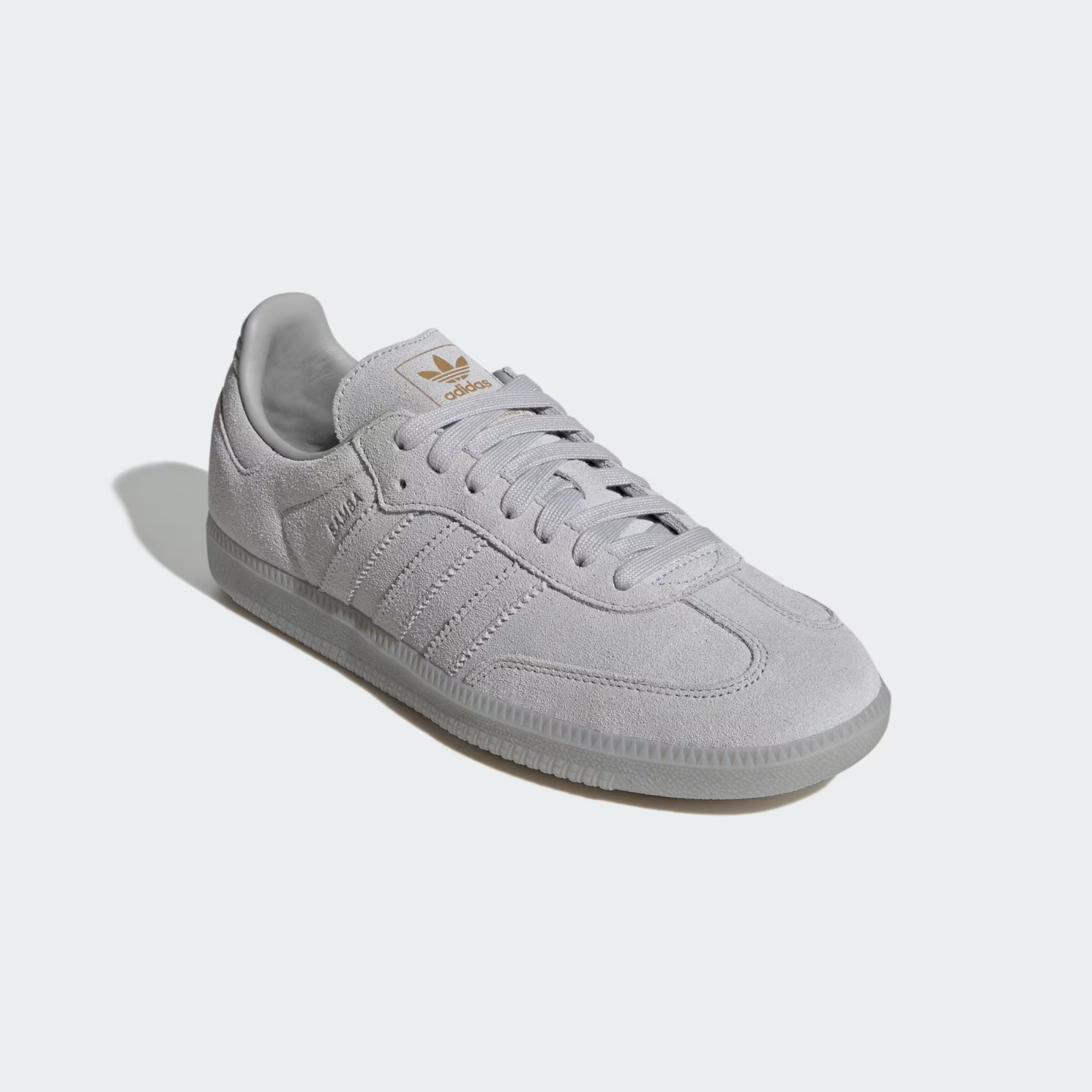 JR0888 adidas Originals Samba OG Grey Two Crystal White Gold Metallic (Men's)