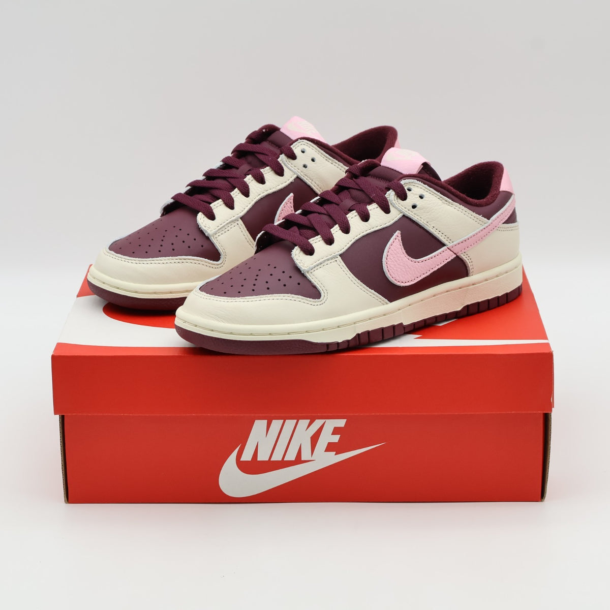 DR9705-100 Nike Dunk Low Valentine's Day 2023 Sail Beige Pink Brown Chocolate