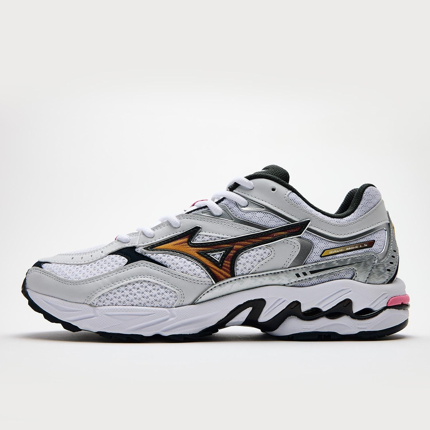 D1GA265201 Mizuno Wave MG4 LS "White/Yellow/Pink" (Men's)