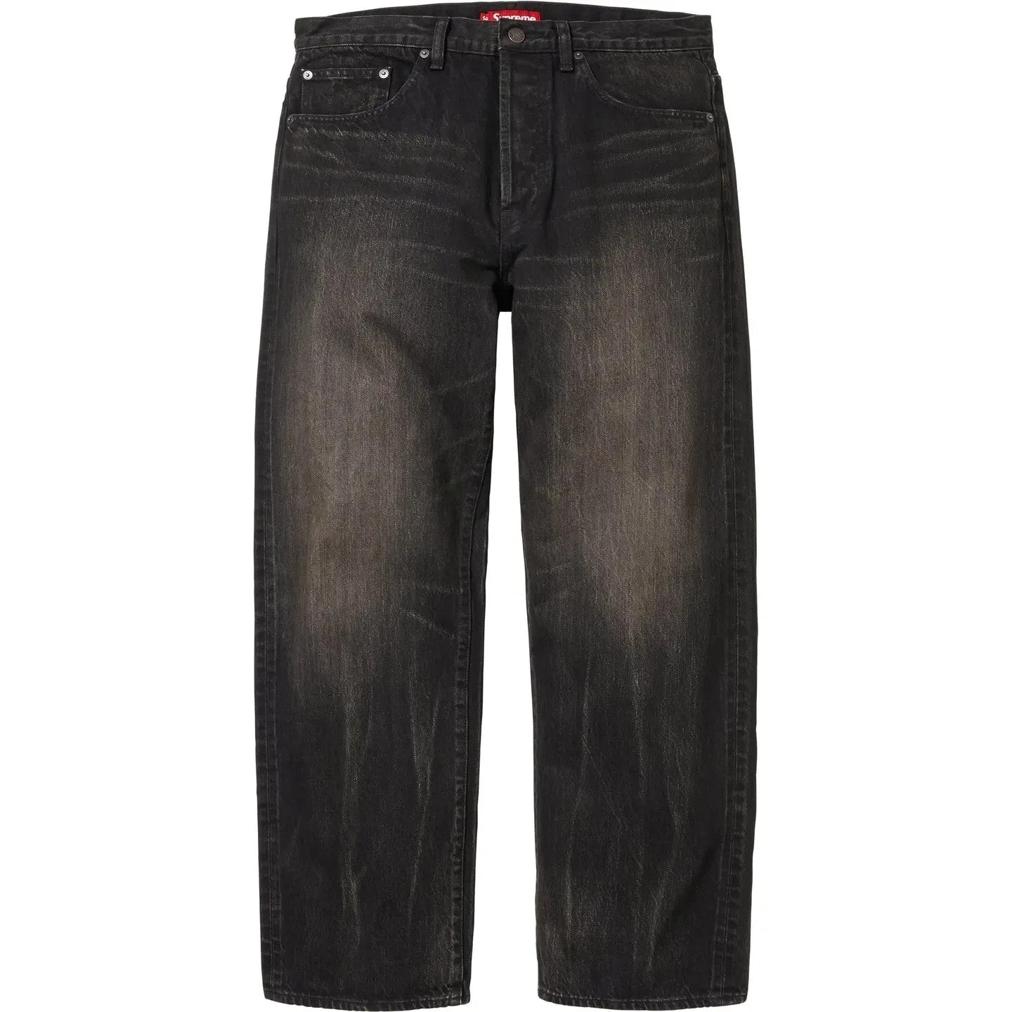 Supreme Distressed Loose Fit Selvedge Jean (26SS) Washed Black