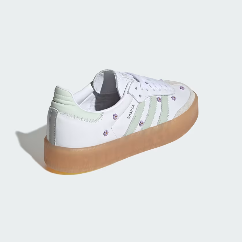 JS3954 adidas Originals Sambae Cloud White Linen Green Gum (Women's)