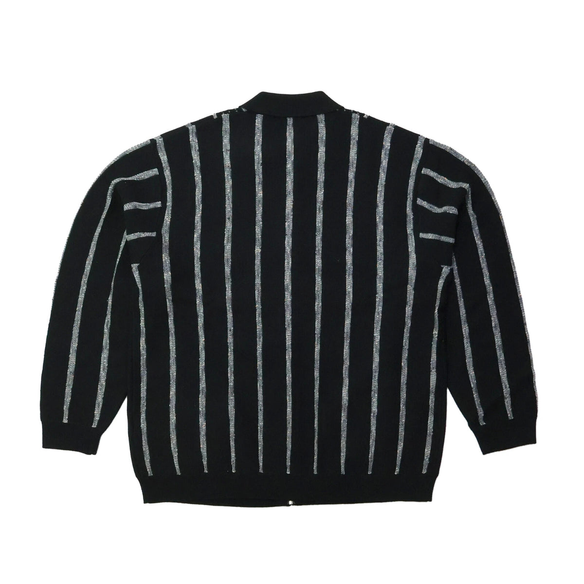 Supreme Speckle Stripe Zip Up Cardigan Black
