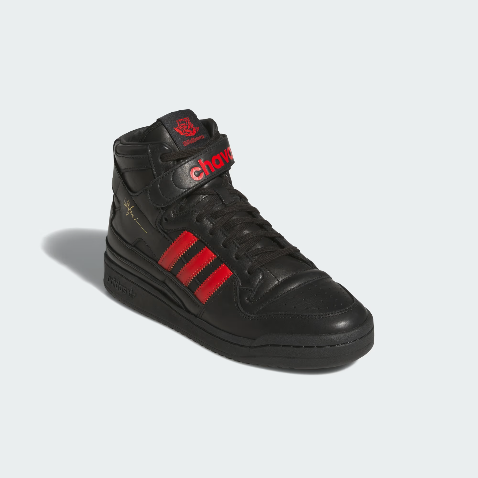 KK3695 Willy Chavarria à adidas Originals Forum 84 Hi Black Red (Men's)