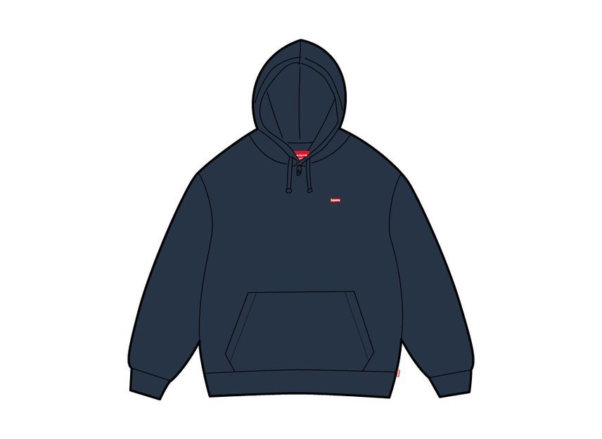 Supreme Small Box Hooded Sweatshirt Navy (24FW)