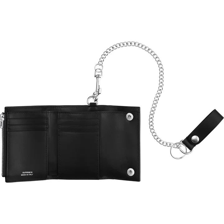 Supreme Leather Chain Wallet (25FW) Black