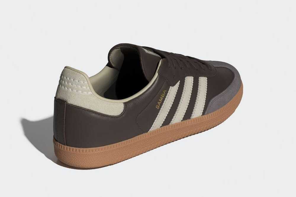 ID1481 adidas Originals Samba OG Brown Putty Grey Gold Metallic (Men's)