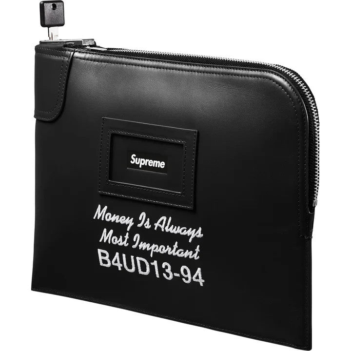 Supreme Leather Money Bag (25FW) Black