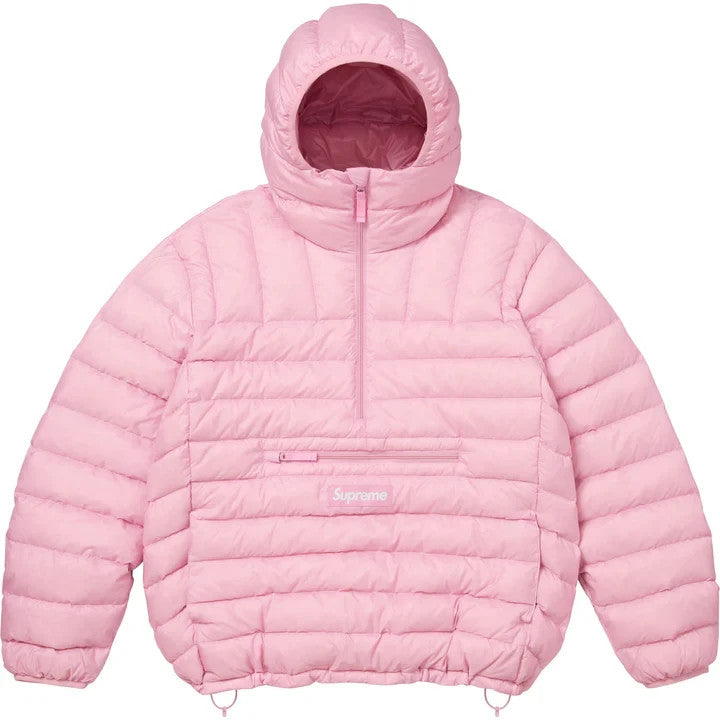 Supreme Micro Down Half Zip Hooded Pullover Light Pink