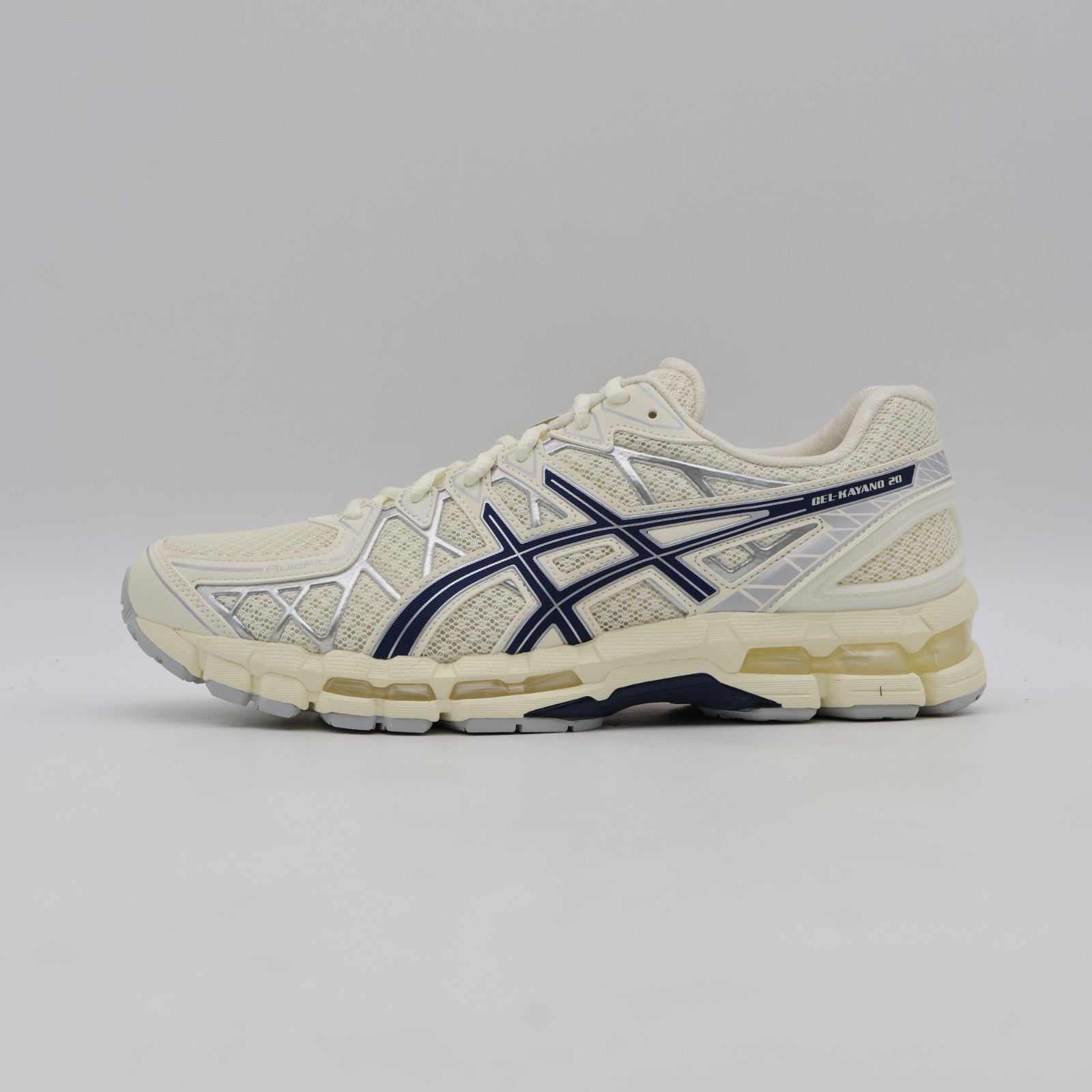 1203A388-104 Asics Gel-Kayano 20 Cream Independence Blue (Men's)