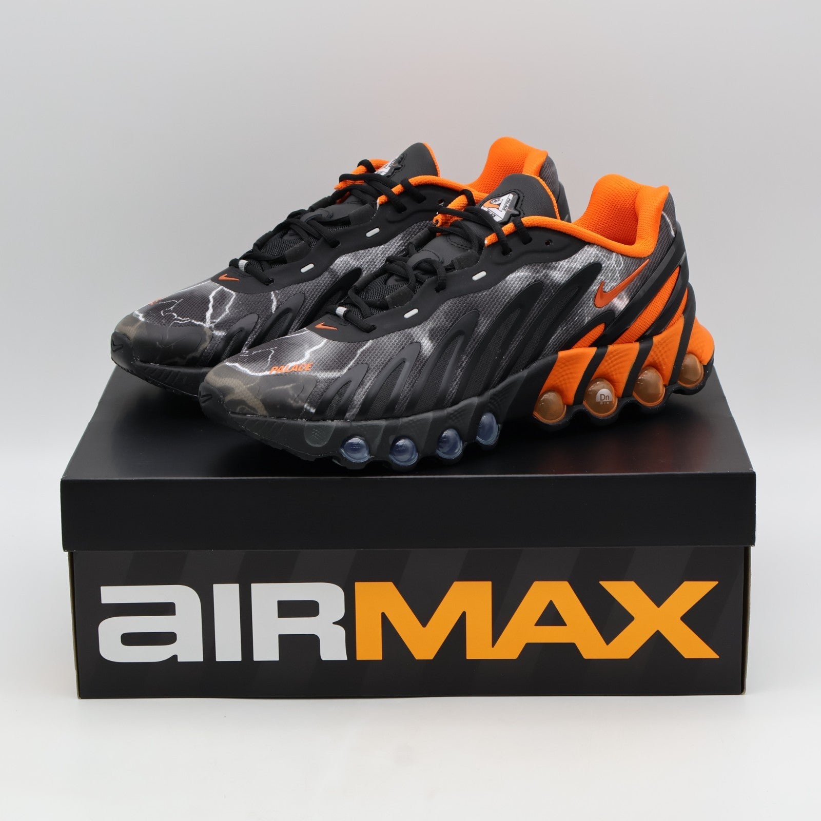 IB4181-001 PALACE x Nike Air Max DN8 Black Safety Orange Particle Grey (Men's)