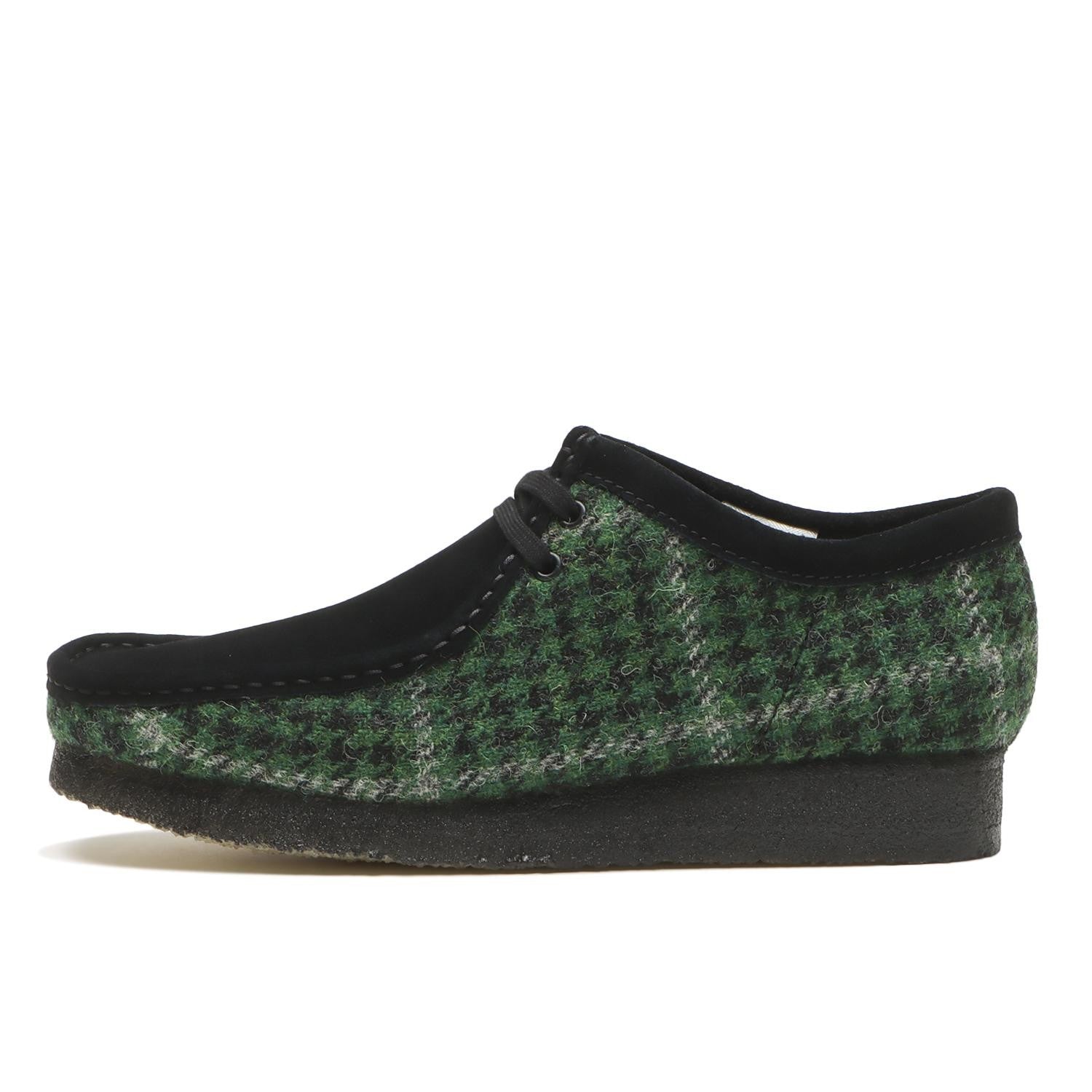 26182790 Harris Tweed à Clarks Wallabee Green Tweed Combi ( Men's )