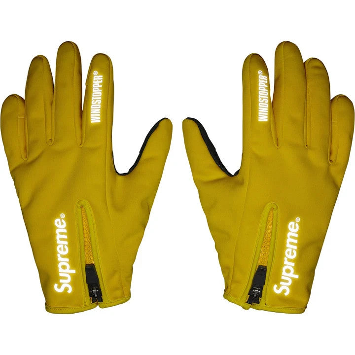 Supreme Windstopper Zip Gloves Yellow
