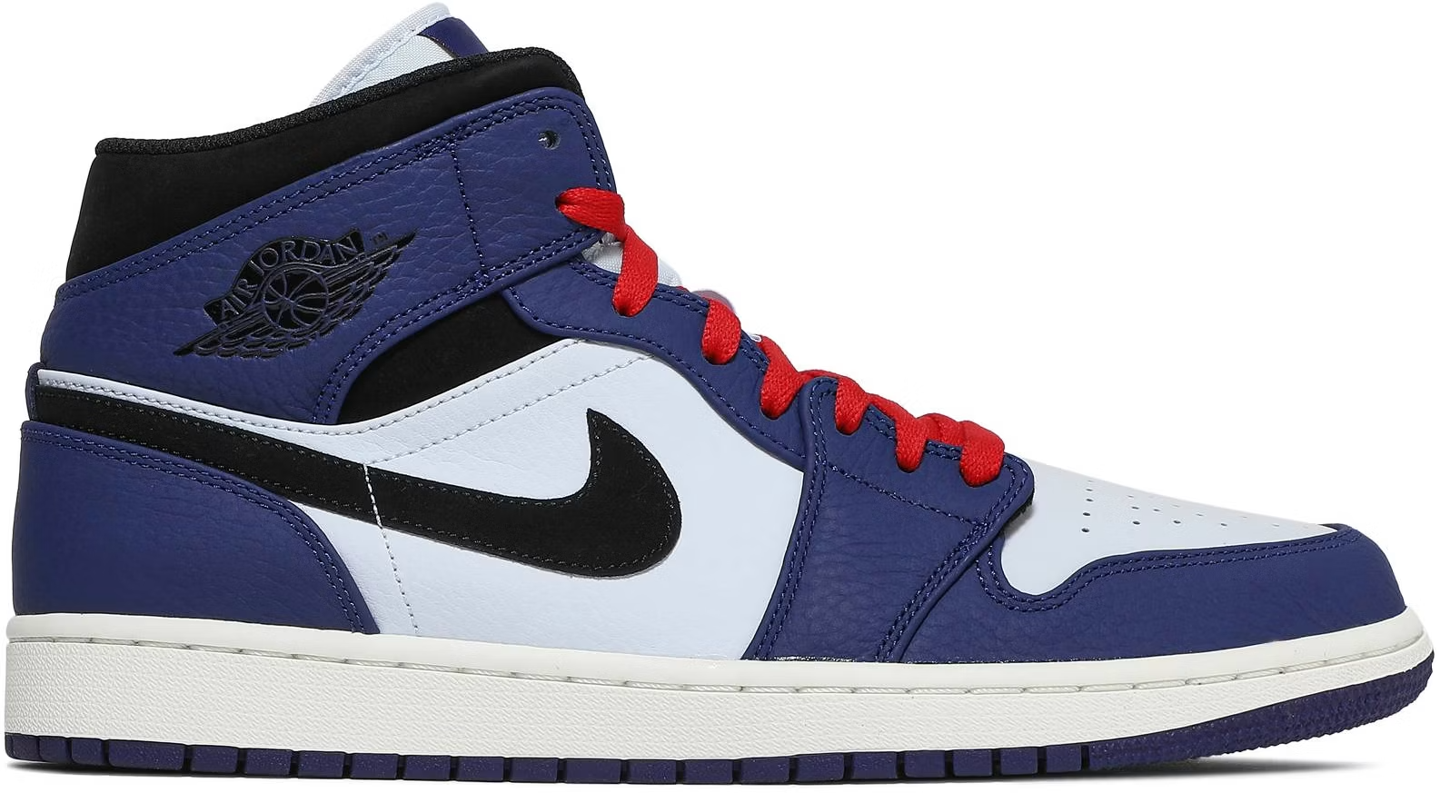 852542-400 Nike Air Jordan 1 Mid "Deep Royal Blue" (Men's)