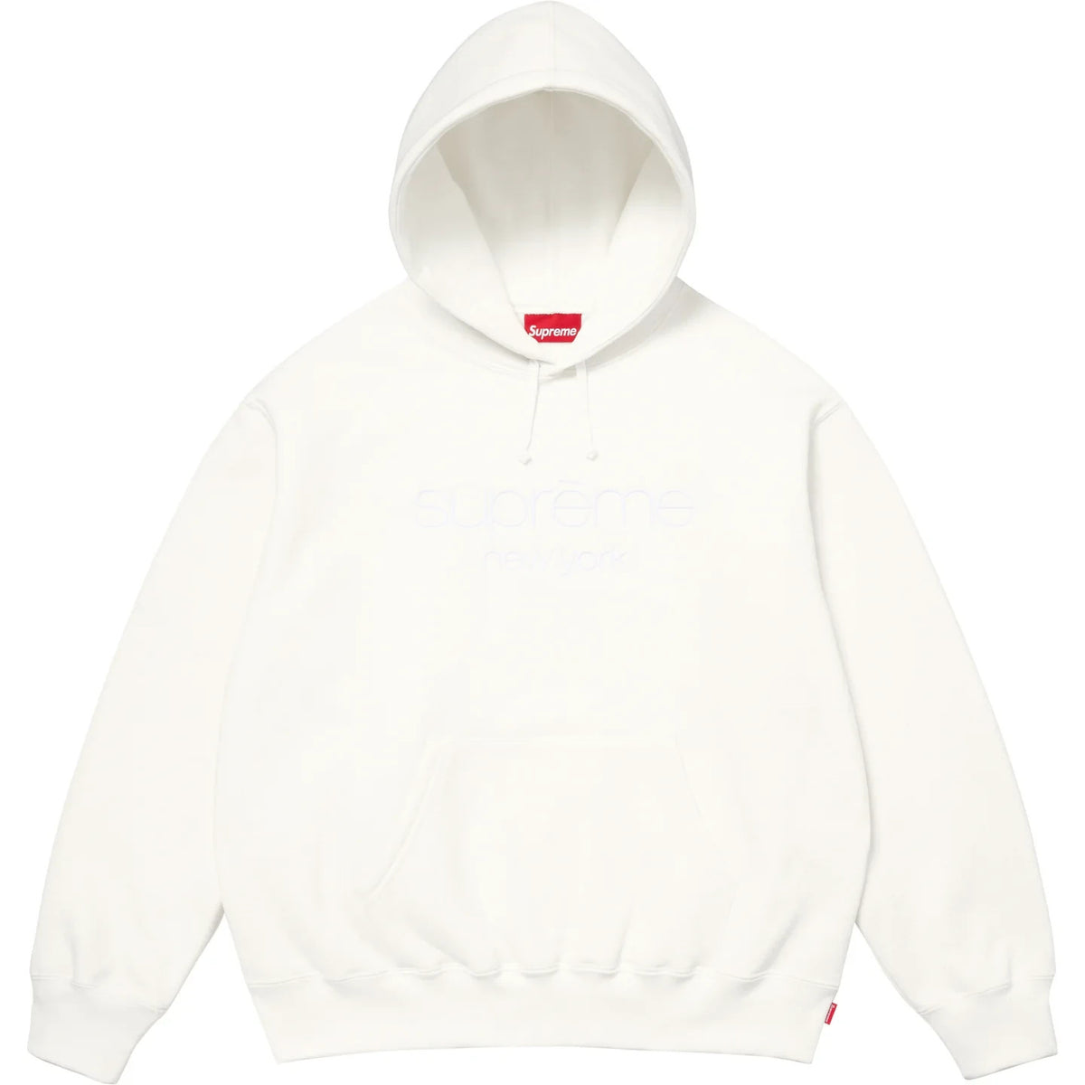 Supreme Classic Logo Hooded Sweatshirt White