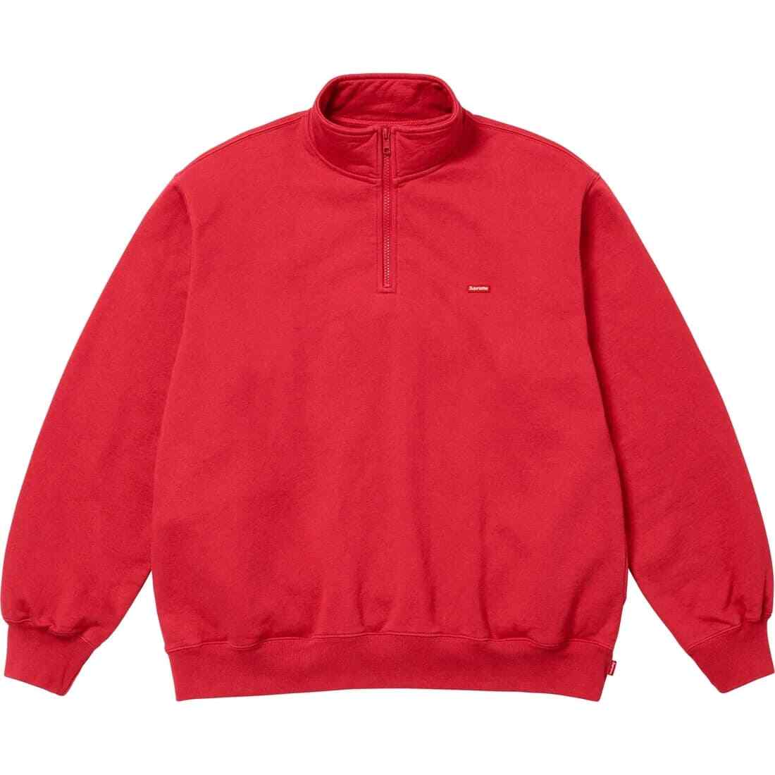 Supreme Small Box Half Zip Pullover Red