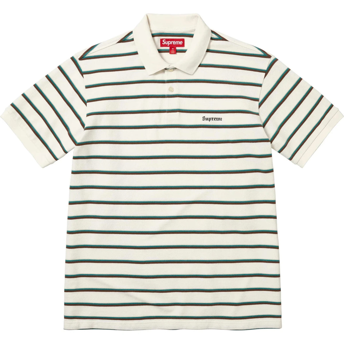 Supreme Washed Stripe Polo White