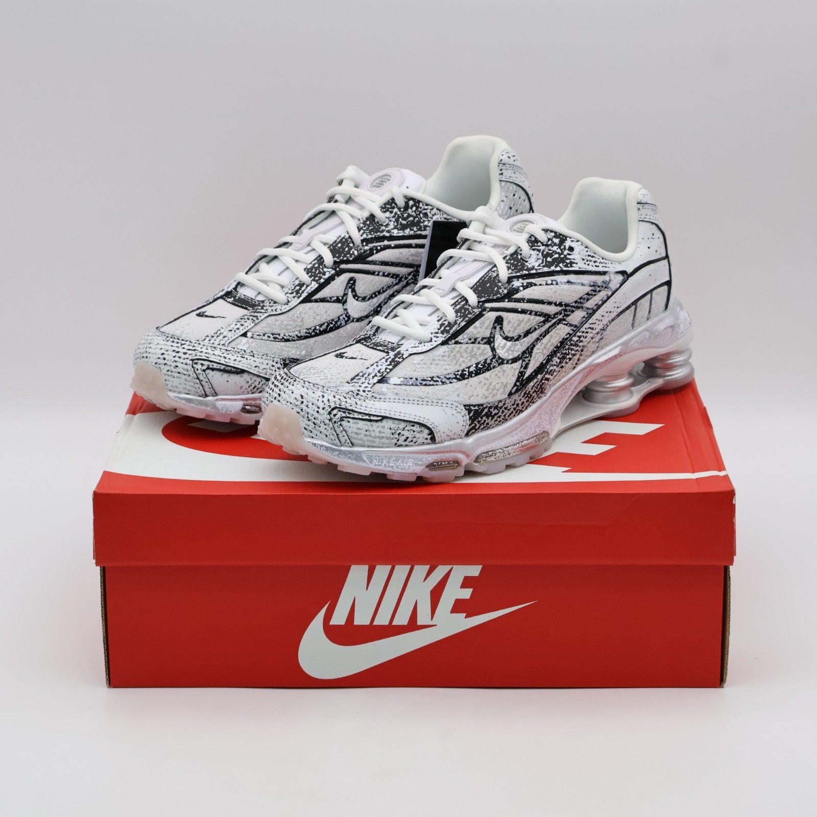 IB8174-100 Nike Shox Ride 2 White Metallic Platinum Black Flat Gold (Men's)