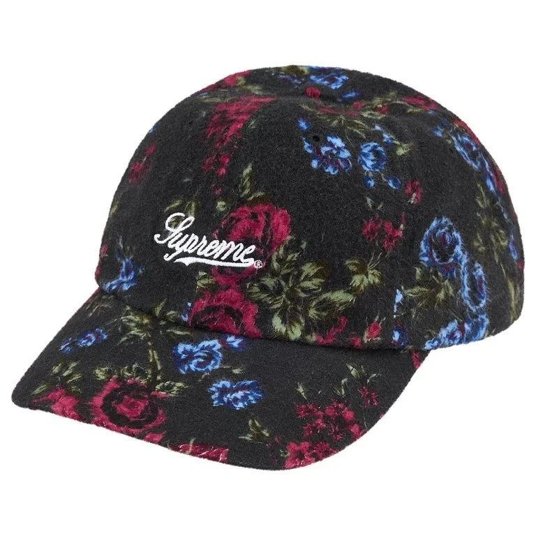 Supreme Floral Flannel 6-Panel Black