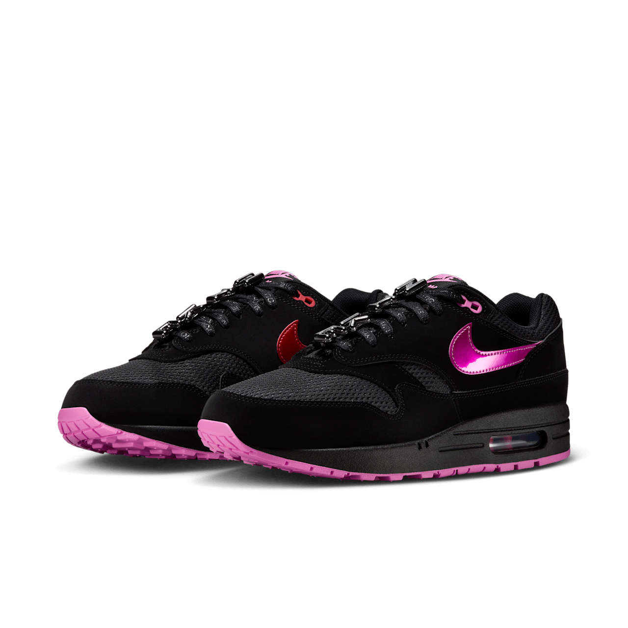 HV2302-001 Nike Air Max 1 PRM Black and Playful Pink (Men's)