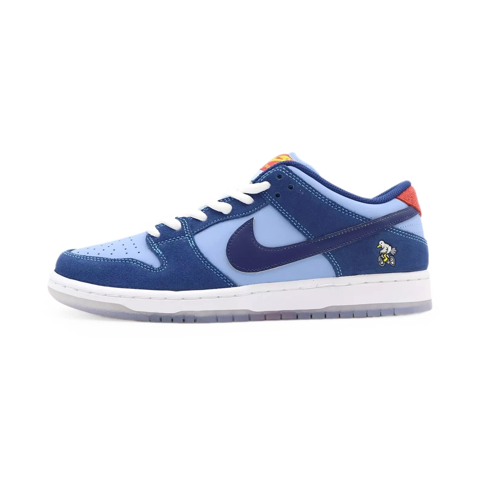 DX5549-400 Nike Dunk Low SB Why So Sad? Coastal Blue Speed Yellow Red (Men's)