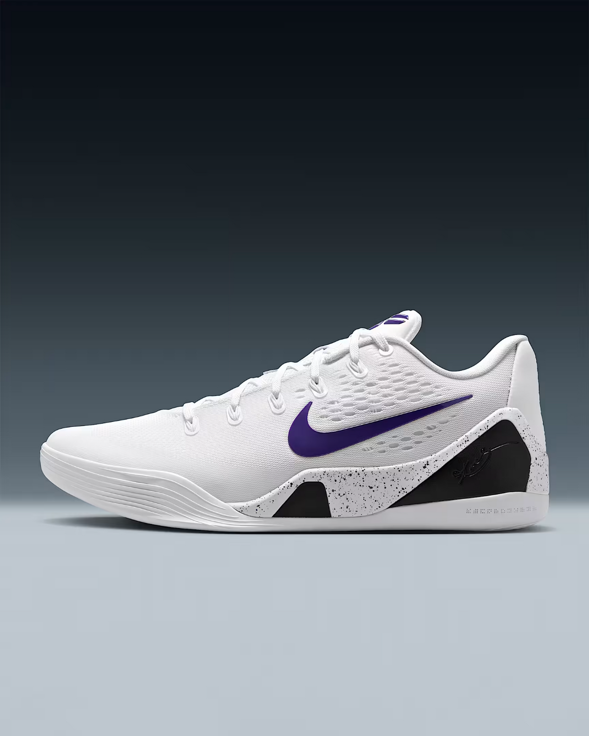 IH1401-100 Nike Kobe 9 Elite Low EM Protro White White Court Purple (Men's)
