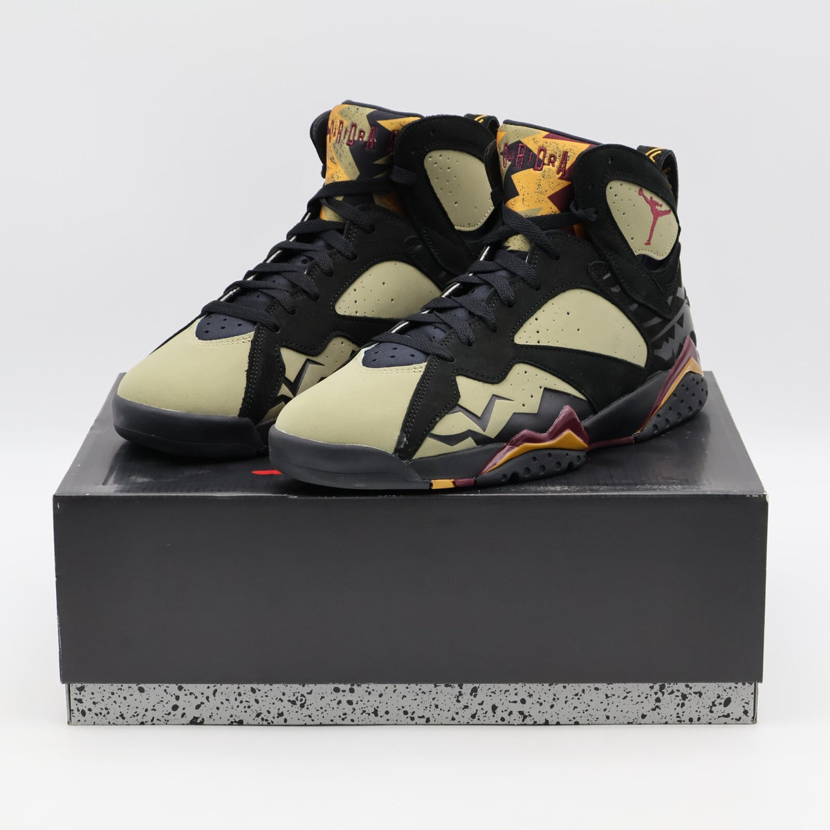 DN9782-001 Nike Air Jordan 7 Retro Black Olive Cherrywood Red Neutral (Men's)