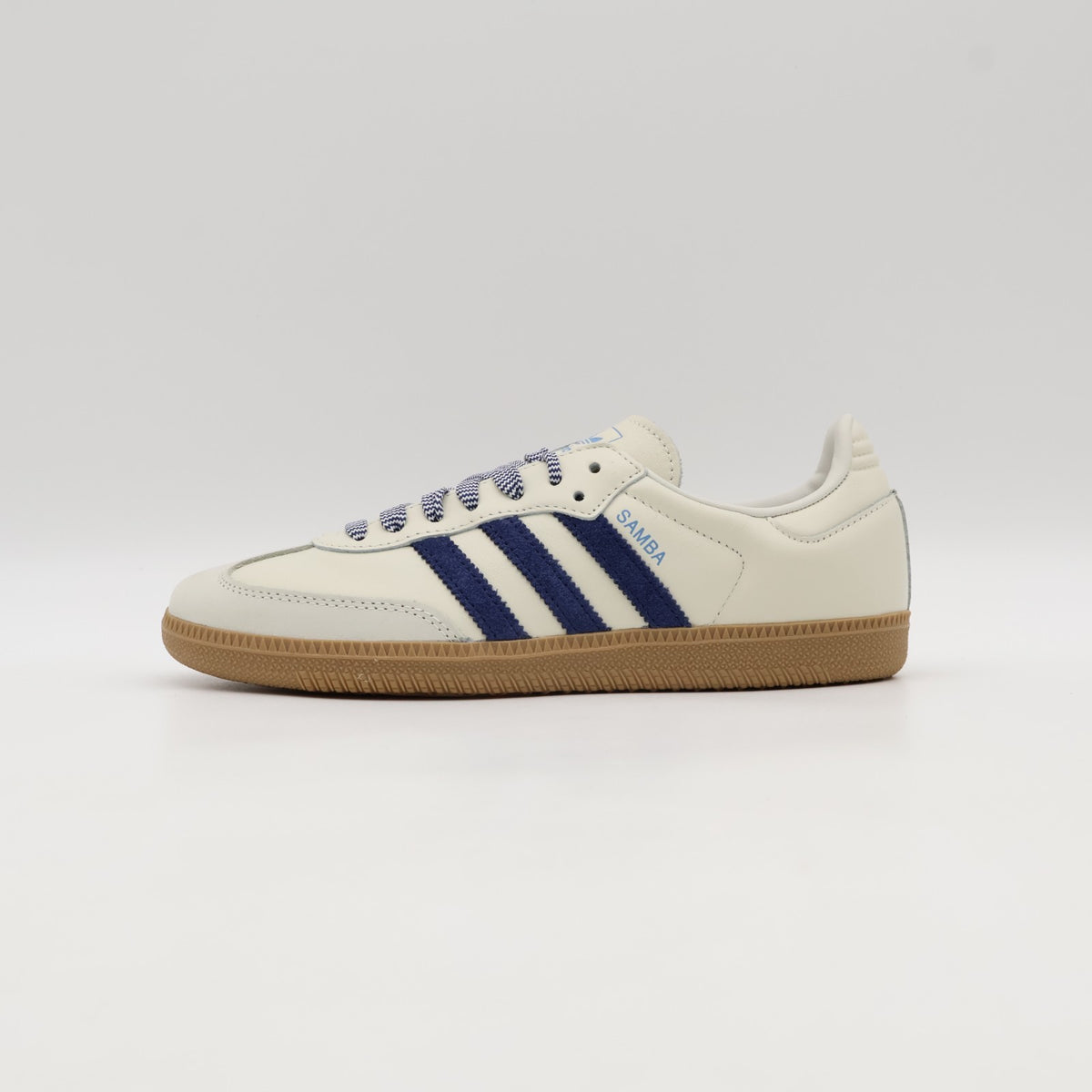 JI3907 adidas Originals Samba OG Off White Dark Blue Clear Sky (Women's)