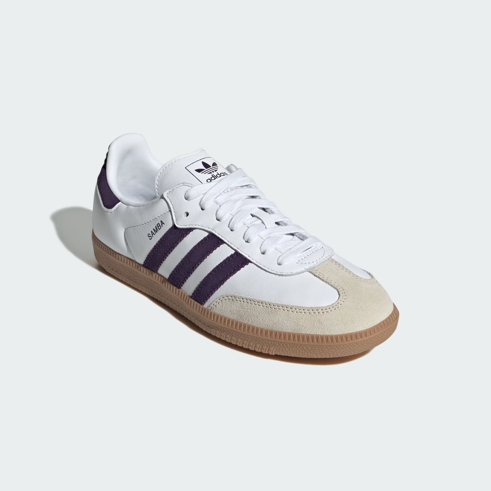 JS1392 adidas Originals Samba OG Cloud White Alumina Aurora Plum (Men's)