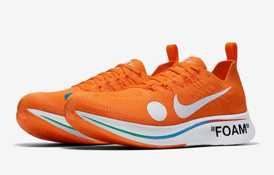 AO2115-800 Off-White à Nike Zoom Fly Mercurial Flyknit Total Orange (Men's)
