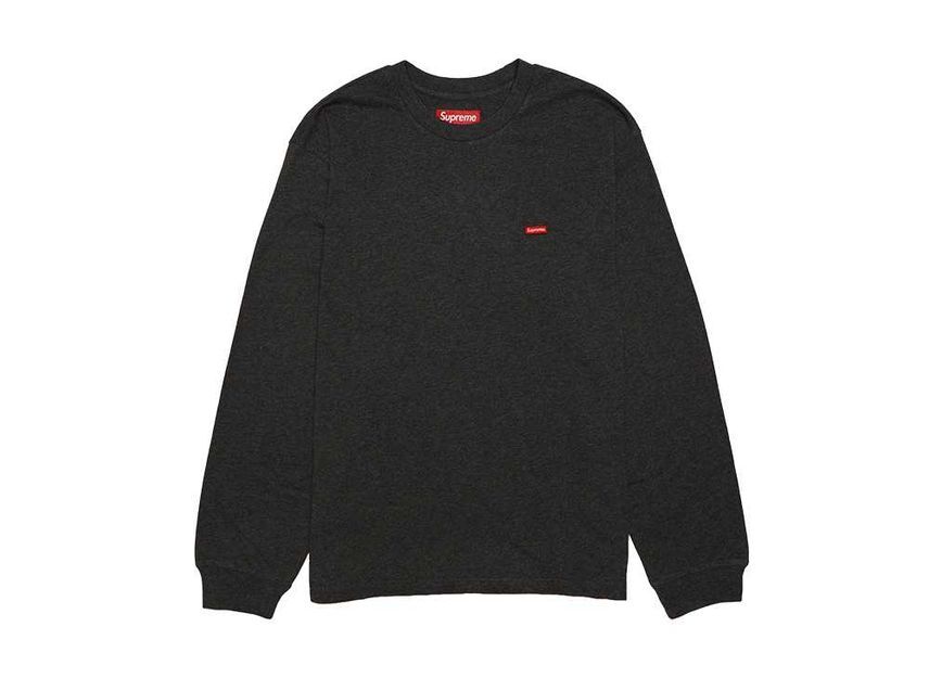 Supreme Small Box L S Tee Charcoal