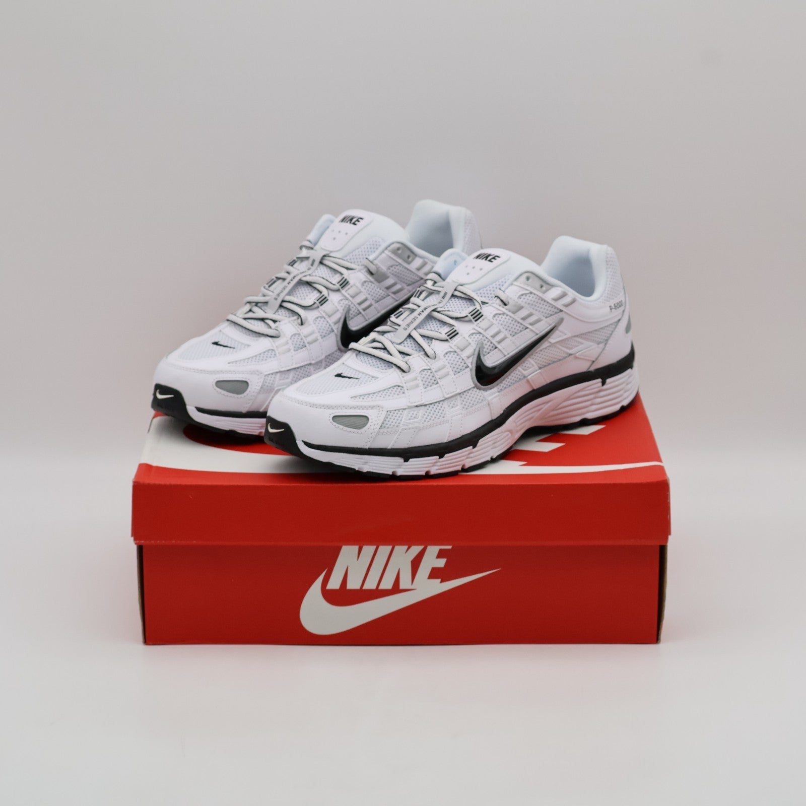 CD6404-107 Nike P-6000 White Metallic Silver Black Black (Men's)