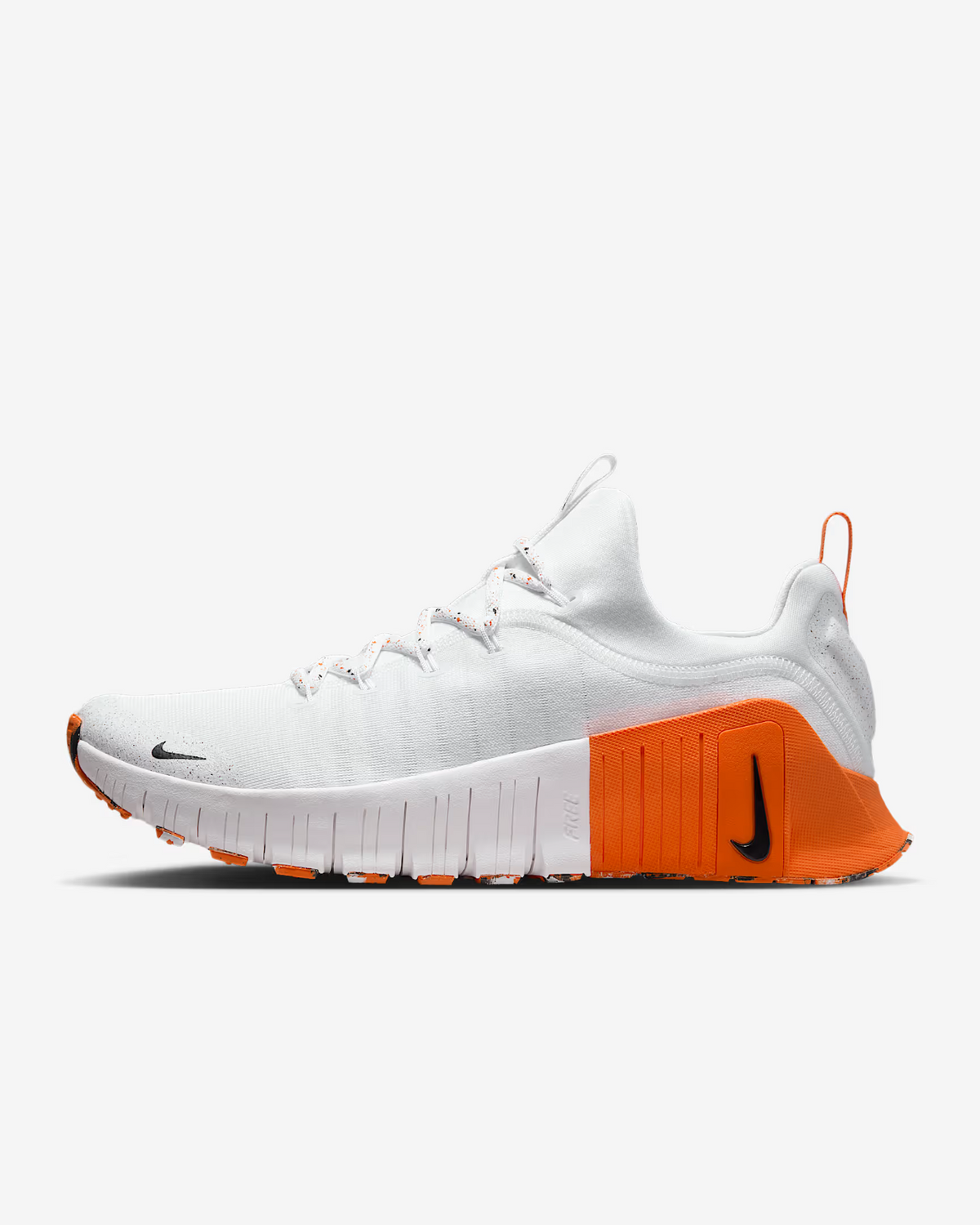 FJ7127-106 Nike Free Metcon 6 Workout Shoes White Safety Orange Black (Men's)