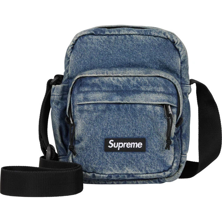 Supreme Denim Shoulder Bag Washed Indigo