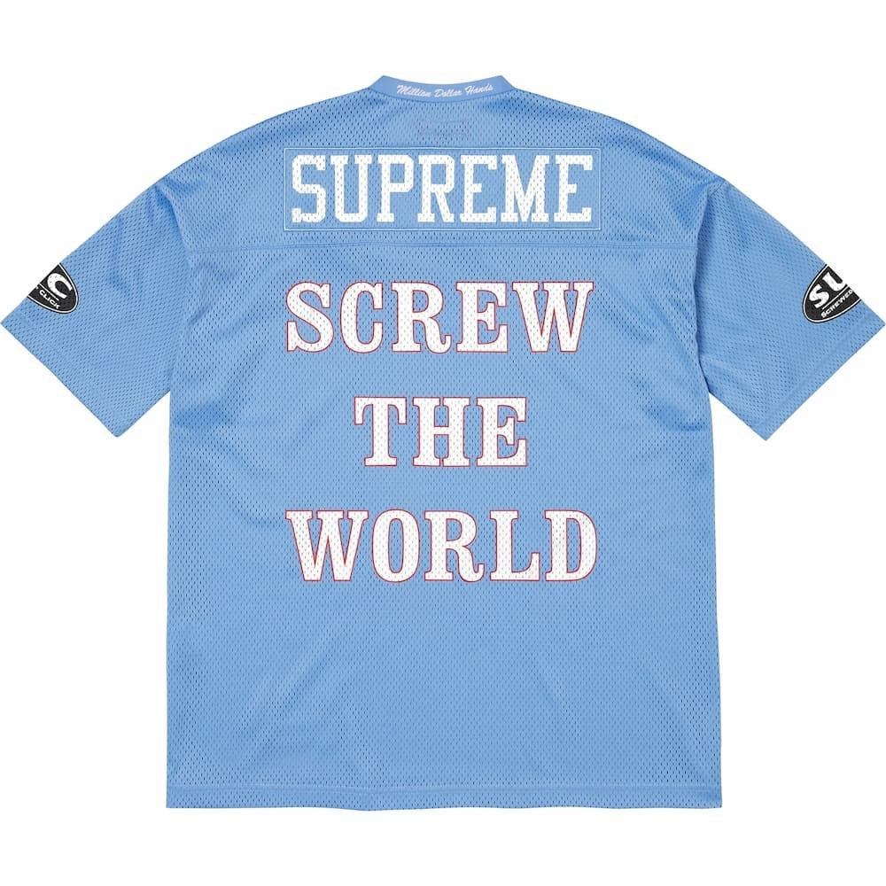 Supreme DJ Screw Football Jersey Light Blue